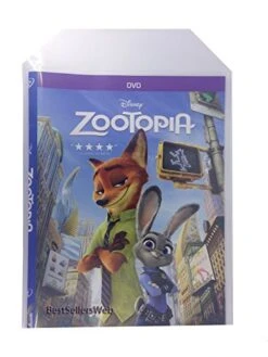 Americopy 100 Big CPP Clear Plastic Sleeve With Flap 100 Micron (Fits 14mm DVD Case Artwork)