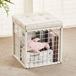 Mxfurhawa Iron Mesh Storage Ottoman, 55L Multipurpose Ottoman With Storage For Bedroom And Livingroom, Faux Leather Black Footrest With Foam Padded Seat, Support 350lbs 19 Mxfurhawa Iron Mesh Storage Ottoman, 55L Multipurpose Ottoman With Storage For Bedroom And Livingroom, Faux Leather Black Footrest With Foam Padded Seat, Support 350lbs -Amazon Store 51gOsFhrxQL. AC