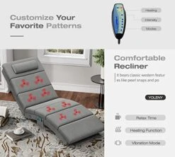 YOLENY Massage Chaise Lounge,Electric Recliner Heated Chair,Ergonomic Indoor Chair, Modern Long Lounger For Office Or Living Room,Linen&Grey -Amazon Store 51gR2szzbjL