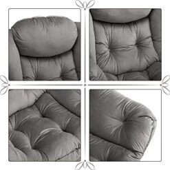 AcozyHom Modern Large Cotton Fabric Lazy Chair,Accent Contemporary Lounge Chair, Single Steel Frame Leisure Sofa Chair With Armrests And A Side Pocket, Smoky Grey 18 AcozyHom Modern Large Cotton Fabric Lazy Chair,Accent Contemporary Lounge Chair, Single Steel Frame Leisure Sofa Chair With Armrests And A Side Pocket, Smoky Grey -Amazon Store 51gujwBWnKL