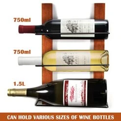 B4Life Wine Racks Wall Mounted, Wall Wine Bottle Display Rack 6 Bottle Wall Wine Racks For Wine Bottles, Wood Wine Holder Wall Mounted For Dining Room, Storage Room, Wine Cellar, Kitchen -Amazon Store 51gxH8PWfbL