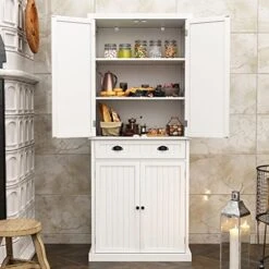 HLR Freestanding Kitchen Pantry Storage Cabinet With Adjustable Shelves, Black Pantry Cabinet For Kitchen, Living Room And Dining Room,White 19 HLR Freestanding Kitchen Pantry Storage Cabinet With Adjustable Shelves, Black Pantry Cabinet For Kitchen, Living Room And Dining Room,White -Amazon Store 51hHzArvC0L. AC