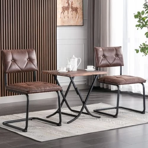 BV Dining Chair Set Of 2, Vintage Suede Mid Century Dining Chair, Suede Fabric Chairs With Metal Chrome Legs For Kitchen, Dining Room, Living Room 9 BV Dining Chair Set Of 2, Vintage Suede Mid Century Dining Chair, Suede Fabric Chairs With Metal Chrome Legs For Kitchen, Dining Room, Living Room - Image 7