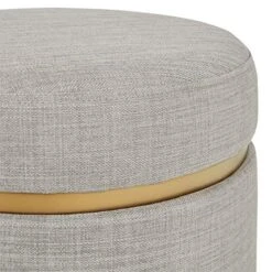 Amazon Brand – Rivet Asher Round Upholstered Storage Ottoman, 15.75"W, Light Grey 12 Amazon Brand – Rivet Asher Round Upholstered Storage Ottoman, 15.75"W, Light Grey -Amazon Store 51hLWX0HdqL