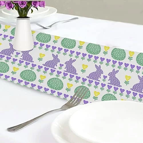 Exnundod St Patrick Shamrock Lucky Table Runner 90 Inches Green Cirrus Clovers Spring Runner For Spring Dining Table Kitchen Holiday Home Seasonal Decor 13 Exnundod St Patrick Shamrock Lucky Table Runner 90 Inches Green Cirrus Clovers Spring Runner For Spring Dining Table Kitchen Holiday Home Seasonal Decor - Image 11