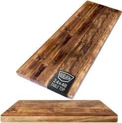 HEIRLOUM Reclaimed Wood Table Top - Rustic Recycled Solid Wooden Piece Perfect For Signs, Kitchens, Dining And Coffee Table Tops (Reclaimed Wood Table Top With Metal Edge,  36" X 36") -Amazon Store 51hlNaEtu3L. AC
