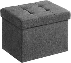 SONGMICS Ottoman Storage Bench, 21 Gal. Folding Chest With Breathable Linen-Look Fabric, Holds 660 Lb, For Entryway, Living Room, Bedroom, Light Gray ULSF001G02 17 SONGMICS Ottoman Storage Bench, 21 Gal. Folding Chest With Breathable Linen-Look Fabric, Holds 660 Lb, For Entryway, Living Room, Bedroom, Light Gray ULSF001G02 -Amazon Store 51hrUiZg1xL. AC