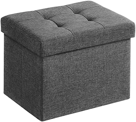 SONGMICS Ottoman Storage Bench, 21 Gal. Folding Chest With Breathable Linen-Look Fabric, Holds 660 Lb, For Entryway, Living Room, Bedroom, Light Gray ULSF001G02 10 SONGMICS Ottoman Storage Bench, 21 Gal. Folding Chest With Breathable Linen-Look Fabric, Holds 660 Lb, For Entryway, Living Room, Bedroom, Light Gray ULSF001G02 - Image 8