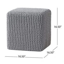 Christopher Knight Home Scott Knitted Foot Stool, Light Gray -Amazon Store 51hvGbCZh0L
