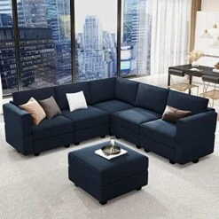 Belffin Modular Velvet Sectional Sofa With Chaise Lounge Sectional Sleeper Sofa With Storage Chaise Sofa Bed Couch For Living Room Blue… -Amazon Store 51i3eutlq6L. AC