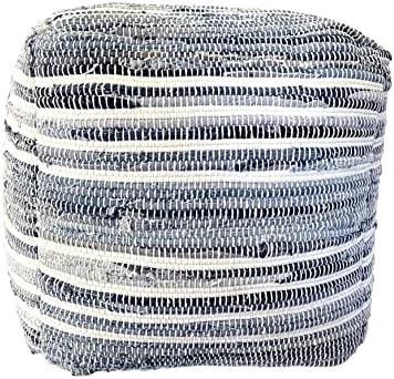 NOORI Home - 100% Handmade And Handcrafted Callum Square Beanie Pouf Ottoman Footrest - Beige - 18x18x18 - Livingroom, Bedroom, Nursery, Kids Room, Play Room 6 NOORI Home - 100% Handmade And Handcrafted Callum Square Beanie Pouf Ottoman Footrest - Beige - 18x18x18 - Livingroom, Bedroom, Nursery, Kids Room, Play Room - Image 4