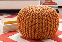 Artistic Weavers McIntosh Cotton Knitted Round Pouf 14"H X 20"W X 20"D,Saffron 24 Artistic Weavers McIntosh Cotton Knitted Round Pouf 14"H X 20"W X 20"D,Saffron -Amazon Store 51iNFb32GkL. AC