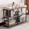 GRELO HOME Foyer Tables For Entryway, Rustic Narrow Console Table For Living Room, 3-Tier Industrial Sofa Table, 39 Inch Gray Oak -Amazon Store 51iPb2NhTfL