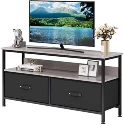 Amyove Dresser TV Stand, Entertainment Center With Storage, 55 Inch TV Stand For Bedroom Small TV Stand Dresser With Drawers And Shelves, TV & Media Console Table Furniture For Living Room, Grey -Amazon Store 51iRAse92L. AC