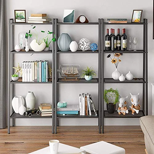 Samanoya Ladder Bookshelf 4 Levels,Wide Industrial Ladder With Sturdy Metal Frame,Open Display Shelf Storage Flower Shelf,Home Kitchen Office Organizer Rack 4 Samanoya Ladder Bookshelf 4 Levels,Wide Industrial Ladder With Sturdy Metal Frame,Open Display Shelf Storage Flower Shelf,Home Kitchen Office Organizer Rack - Image 2