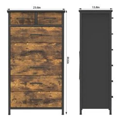 IKNEO 7 Drawer Tall Dresser, Industrial Wood Storage Dresser Clothes Organizer, Sturdy Steel Frame, Storage Dresser For Bedroom 13 IKNEO 7 Drawer Tall Dresser, Industrial Wood Storage Dresser Clothes Organizer, Sturdy Steel Frame, Storage Dresser For Bedroom -Amazon Store 51intEMZ2qL