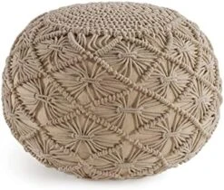 Pouf Ottoman - Hand Knitted Macrame Ottoman Pouf, Large Pouf Ottoman Foot Rest For Couch, 100% Cotton Cord, Poufs For Living Room, Floor Pouf Ottoman - 20 Diameter X 14 Height - Pure Natural 21 Pouf Ottoman - Hand Knitted Macrame Ottoman Pouf, Large Pouf Ottoman Foot Rest For Couch, 100% Cotton Cord, Poufs For Living Room, Floor Pouf Ottoman - 20 Diameter X 14 Height - Pure Natural -Amazon Store 51iqGncSSDL. AC