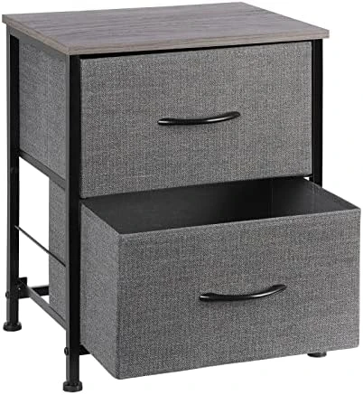 NANANARDOSO 2 Drawers Dresser, Storage Chest Organizer With Removable Fabric Bins, Small Dresser For Closet Bedside Furniture, Nursery, Living Room, Entryway Hallway, Black 10 NANANARDOSO 2 Drawers Dresser, Storage Chest Organizer With Removable Fabric Bins, Small Dresser For Closet Bedside Furniture, Nursery, Living Room, Entryway Hallway, Black - Image 8