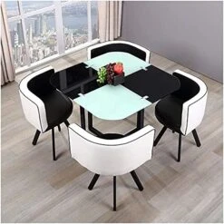 Office Business Hotel Lobby Dining Table Set, Home Dining Room Furniture Set 1 Table 4 Chairs Kitchen Bar Balcony Bedroom Library Billiard Hall Office (Color : Red, Size : Round) -Amazon Store 51j55btgWVS. AC