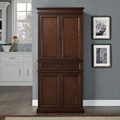 Crosley Furniture Parsons Pantry Cabinet, Vintage Mahogany -Amazon Store 51j7yKja0TL