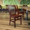 EMMA + OLIVER School House Back Mahogany Wood Chair -Amazon Store 51jJFZQjh8S