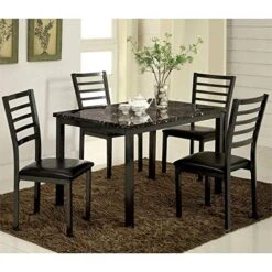 Furniture Of America Maxson Transitional Metal 48-Inch Dining Table In Black -Amazon Store 51jm6SYX43L