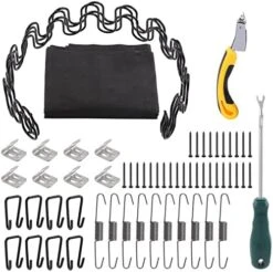 Tanstic 63Pcs 16 Inch Sofa Upholstery Spring Replacement Kit, Including Springs, Nails, Upholstery Spring Clips, Extension Hooks, Balance Hooks, Removal Tools, Dust Cover Fabric For Sofa Seat Couch -Amazon Store 51jpaMCs6TL. AC 2