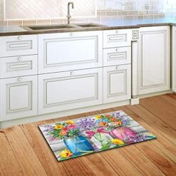 Briarwood Lane Spring Floral Jars Rustic Doormat Indoor Outdoor 30" X 18" -Amazon Store 51k6TQlliJL