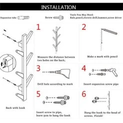 LYLY Coat Rack,Durable Bamboo Coat Hook,Modern-Style Hat Rack Used In Indoor Places Such As Corridors Kitchens Living Rooms Bedrooms Etc(8 Hooks). -Amazon Store 51kXAPhqYKL
