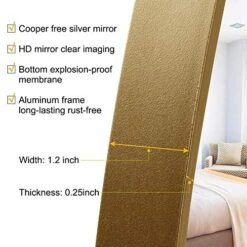 24" Round Mirror Hanging Wall Mounted Circular Mirror Modern Large Circle Mirror Brushed Frame For Bathroom, Vanity, Living Room, Bedroom, Entryway Wall Decor (Gold, 24 Inch) -Amazon Store 51kcvn8dVPL