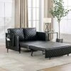 PU Leather Pull Out Futon Sofa Bed, Convertible Small Loveseat Sleeper With Storage Drawer, 3 In 1 Futon Couch With Removable Pocket And 2 Pillows, Modern Love Seat For Living Room, Guest Room, Black 1 PU Leather Pull Out Futon Sofa Bed, Convertible Small Loveseat Sleeper With Storage Drawer, 3 In 1 Futon Couch With Removable Pocket And 2 Pillows, Modern Love Seat For Living Room, Guest Room, Black -Amazon Store 51kmXZ9F96L