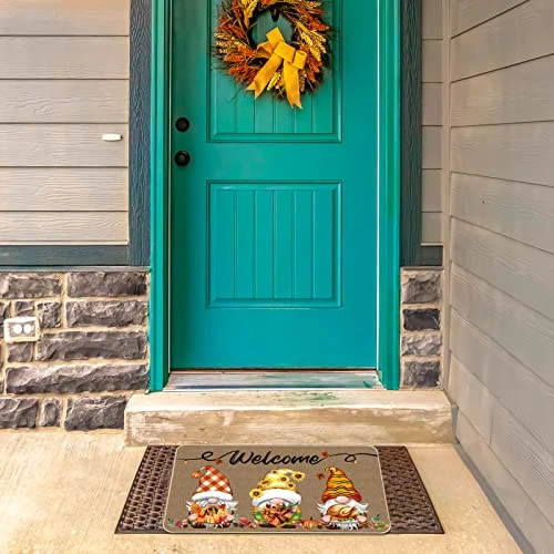 TREWAVE Fall Welcome Decorative Doormat Gnome Non-Slip And Washable Door Mat Pumpkin Sunflower Turkey Maple Leaf Fall Harvest Thanksgiving Floor Mat Indoor Outdoor 17 X 29 Inch 6 TREWAVE Fall Welcome Decorative Doormat Gnome Non-Slip And Washable Door Mat Pumpkin Sunflower Turkey Maple Leaf Fall Harvest Thanksgiving Floor Mat Indoor Outdoor 17 X 29 Inch - Image 4