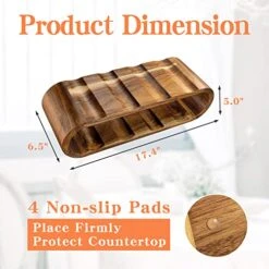 GEGADO Wine Racks Countertop Bottle Holder - 2 Tier 8 Bottle Acacia Wood Wine Storage Racks Small Wine Rack Organizer Rustic Wine Rack Wooden Wine Bottle Holder Stand For Tabletop Cabinet Bar Pantry -Amazon Store 51lSNbspxAL