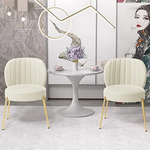 Sucrever Dining Chairs Set Of 2, Upholstered Dining Chairs, Kitchen & Dining Room Chairs, Mid Century Modern Velvet Accent Chair With Gold Legs For Dining Kitchen Living Room Bedroom, Yellow 12 Sucrever Dining Chairs Set Of 2, Upholstered Dining Chairs, Kitchen & Dining Room Chairs, Mid Century Modern Velvet Accent Chair With Gold Legs For Dining Kitchen Living Room Bedroom, Yellow - Image 10