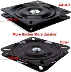AAGUT 7'' Heavy Duty Bar Stool Swivel Replacement, Square Swivel Mechanism For Recliner Chair Or Furniture, Ball Bearing Seat Swivel Base, Black -Amazon Store 51lV3nXAwbL