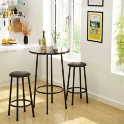 AWQM 3 Piece Dining Table Set, Small Kitchen Table And 2 Stools, Kitchen Breakfast Dining Table Set, Breakfast Table Of 35.43 X 23.62 X 29.92 Inches, Stools Of 13.8 X 13.8 X 17.8 Inches, Beige 21 AWQM 3 Piece Dining Table Set, Small Kitchen Table And 2 Stools, Kitchen Breakfast Dining Table Set, Breakfast Table Of 35.43 X 23.62 X 29.92 Inches, Stools Of 13.8 X 13.8 X 17.8 Inches, Beige -Amazon Store 51lZOqvRkoL. AC