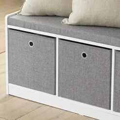 Haotian FSR65-DG, Grey 3 Baskets Hallway Bedroom Storage Bench With Seat Cushion, Shoe Bench, Shoe Rack, Shoe Cabinet 20 Haotian FSR65-DG, Grey 3 Baskets Hallway Bedroom Storage Bench With Seat Cushion, Shoe Bench, Shoe Rack, Shoe Cabinet -Amazon Store 51lZt1jIhXL