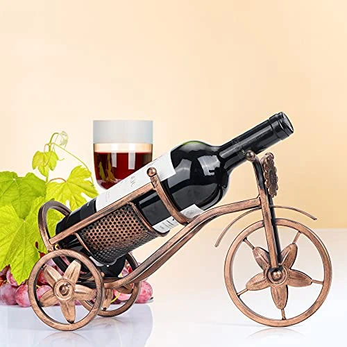 TRSPCWR Tabletop Wine Rack, Wine Bottle Holder Single Bottle Bike Shaped, Freestanding Countertop Wine Rack And Wine Bottle Storage, Wine Gifts Home Bar Decor Crafts 4 TRSPCWR Tabletop Wine Rack, Wine Bottle Holder Single Bottle Bike Shaped, Freestanding Countertop Wine Rack And Wine Bottle Storage, Wine Gifts Home Bar Decor Crafts - Image 2