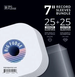 BIG FUDGE Vinyl Record Sleeves Bundle - 50x Record Outer Sleeves Plus 50x Record Inner Sleeves - Crystal Clear Album Sleeves And Rounded Acid Free LP Sleeves For 12" Records -Amazon Store 51li147wY5L. AC