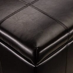 FIRST HILL FHW Marion Rectangular Storage Ottoman, Russet Brown -Amazon Store 51m0VShzCwL