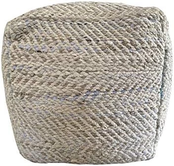 NOORI Home - 100% Handmade And Handcrafted Callum Square Beanie Pouf Ottoman Footrest - Beige - 18x18x18 - Livingroom, Bedroom, Nursery, Kids Room, Play Room 7 NOORI Home - 100% Handmade And Handcrafted Callum Square Beanie Pouf Ottoman Footrest - Beige - 18x18x18 - Livingroom, Bedroom, Nursery, Kids Room, Play Room - Image 5