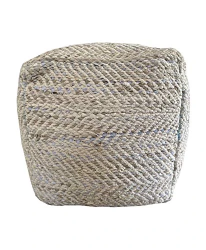 NOORI Home - 100% Handmade And Handcrafted Callum Square Beanie Pouf Ottoman Footrest - Beige - 18x18x18 - Livingroom, Bedroom, Nursery, Kids Room, Play Room 3 NOORI Home - 100% Handmade And Handcrafted Callum Square Beanie Pouf Ottoman Footrest - Beige - 18x18x18 - Livingroom, Bedroom, Nursery, Kids Room, Play Room