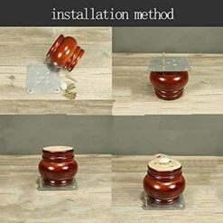 BOCNYC 4 Pieces Niture Feet Solid Wood Replacement Table Legsniture Legs For Sofa Bed Cabinet Chair Couch Desk Feet,15cm