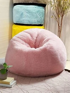 Mollismoons Pink Fur Bean Bag Supper Soft Bean Bag For Home Bean Bags Pink Color Bean Bag Chair Luxury Bean Bags (XXL For Teenager, Without Beans Covers Only) 9 Mollismoons Pink Fur Bean Bag Supper Soft Bean Bag For Home Bean Bags Pink Color Bean Bag Chair Luxury Bean Bags (XXL For Teenager, Without Beans Covers Only) -Amazon Store 51mX8chYCSL