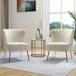 HULALA HOME Velvet Loveseat Sofa With Gold Legs, Mid-Century Modern Upholstered Love Seat Couch, Tufted Small 2-Seat Sofa Armless For Living Room, Bedroom, Apartment Small Spaces, Ivory 24 HULALA HOME Velvet Loveseat Sofa With Gold Legs, Mid-Century Modern Upholstered Love Seat Couch, Tufted Small 2-Seat Sofa Armless For Living Room, Bedroom, Apartment Small Spaces, Ivory -Amazon Store 51mZCtbNBML. AC