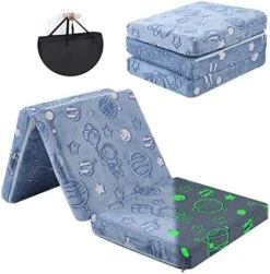 MeMoreCool Foldable Floor Mattress For Kids, Star Glow In The Dark Toddler Floor Nap Mat For Sleeping Daycare, Small Child Foldable Mattress Floor Bed, Trifold Futon Portable Tri Folding Mattress -Amazon Store 51n2iJZrTL. AC