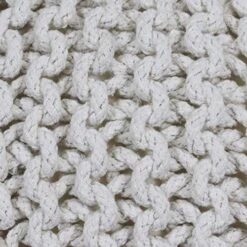 Decor Therapy Lola Round Knit Lurex Yarn And Cotton Pouf, Off-White 20x20x14 -Amazon Store 51n7EdgkK9L