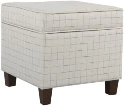 Homepop Home Decor | K7342-F2067 | Classic Square Storage Ottoman With Lift Off Lid | Ottoman With Storage For Living Room & Bedroom, Cream Woven -Amazon Store 51nEvokhgL. AC