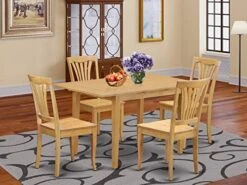 5 PcTable And Chair Set - Dining Table For Small Spaces And 4 Dining Chairs