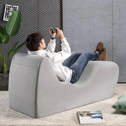 ZINUS Lotus Zero Gravity Chaise Lounger / Foam Recliner For Living Room / Ergonomic Positioning For Better Relaxation / Pillow Included / No Assembly Dark Grey 59D X 23W X 28.5H In 6 ZINUS Lotus Zero Gravity Chaise Lounger / Foam Recliner For Living Room / Ergonomic Positioning For Better Relaxation / Pillow Included / No Assembly Dark Grey 59D X 23W X 28.5H In - Image 4